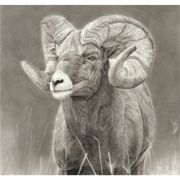 Derek Stevenson Original Charcoal Print “On the Butte”