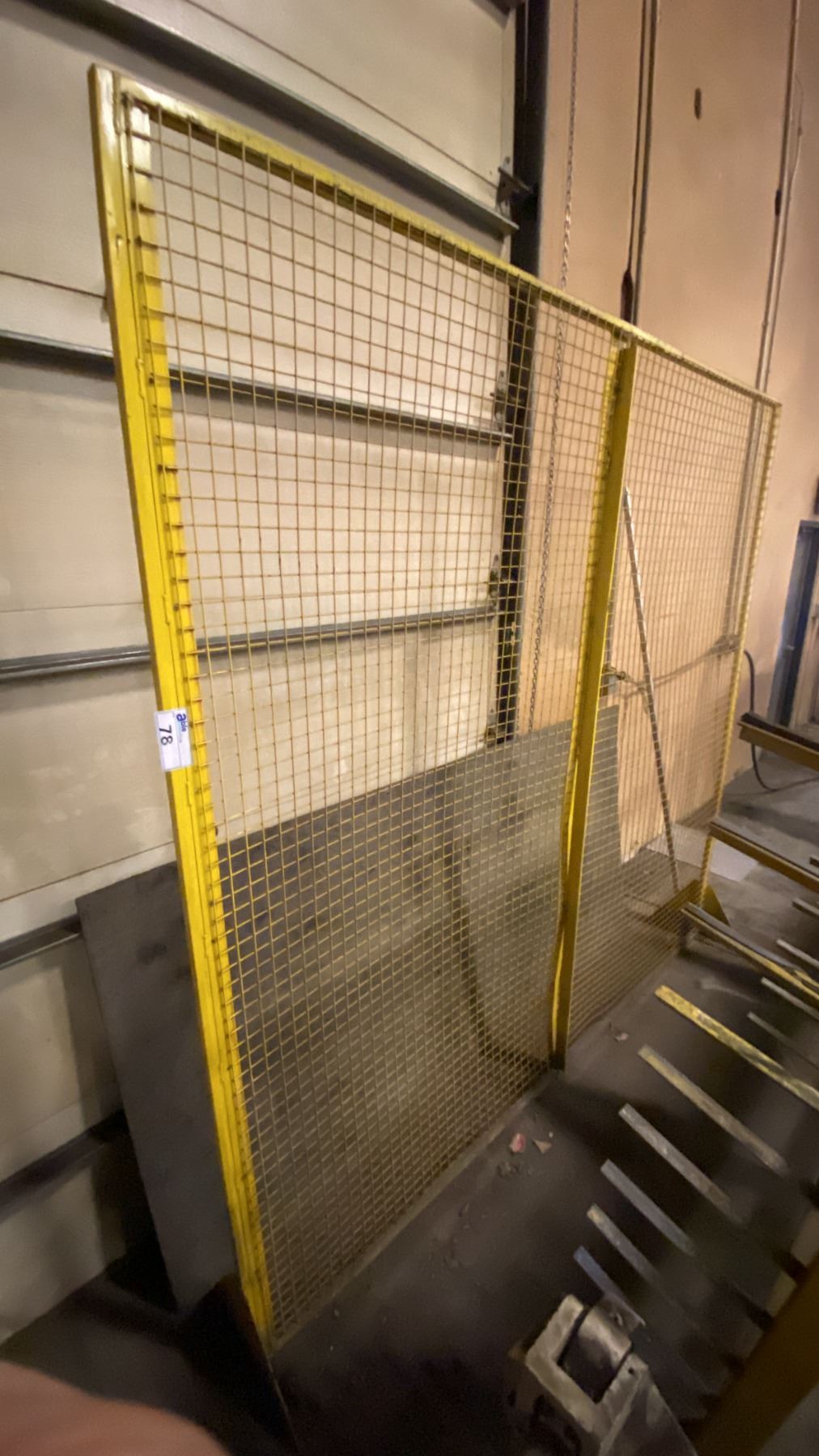 INDUSTRIAL MACHINE SAFETY FENCE (YELLOW) - APPROX. 8FT X 8FT - Able ...