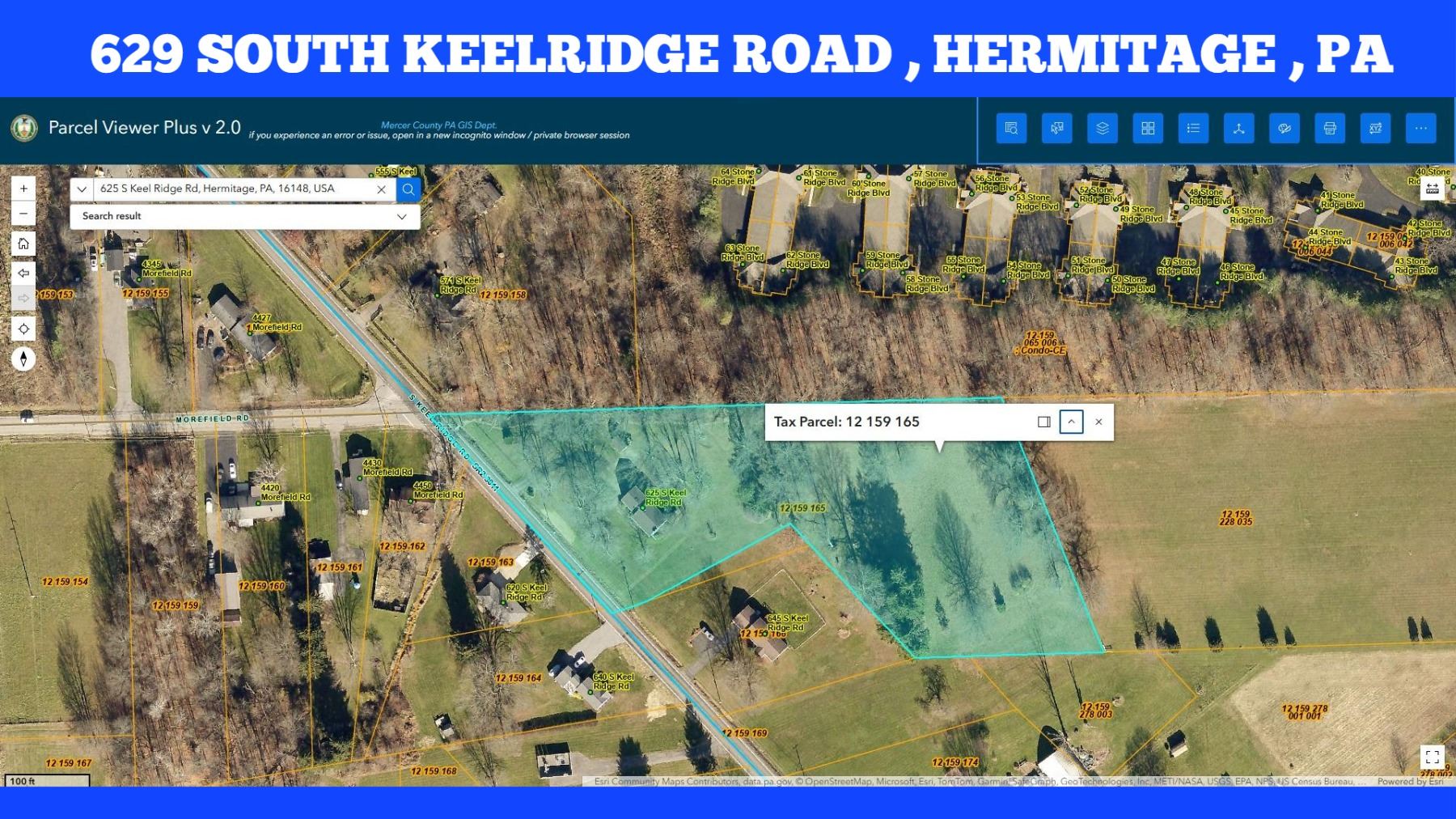 AERIAL PARCEL MAP OF THE PROPERTY