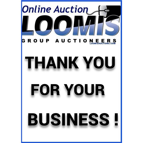 THANK YOU FOR YOUR BUSINESS