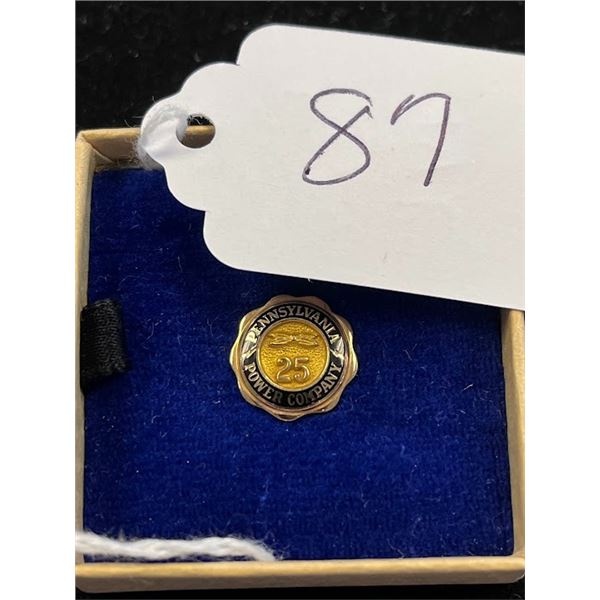 GOLD 25 YR. PENN POWER PIN /14K