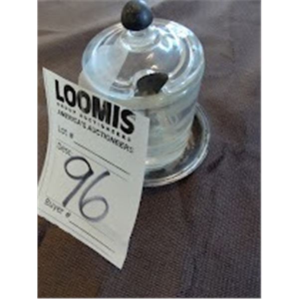 ANTIQUE JAM /HONEY  DISH /SPOON MARKED STERLING