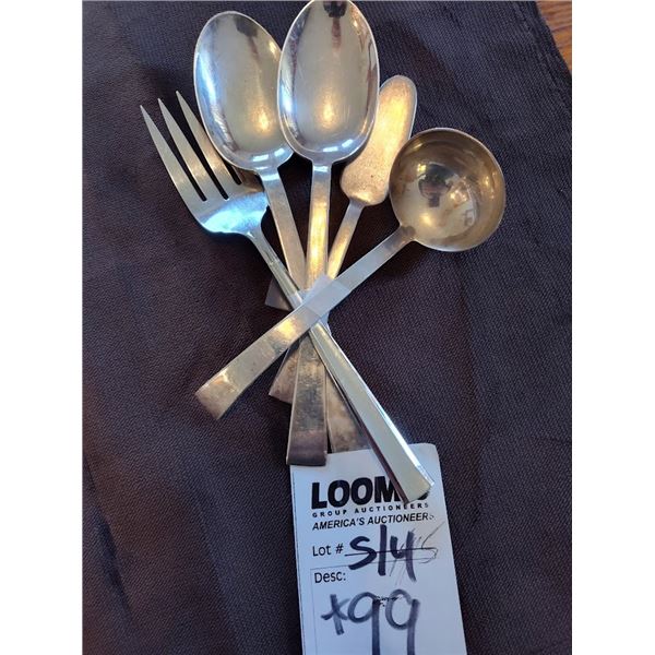 S/4  MARKED INTL STERLING TABLE ITEMS :APPROX 291 GRMS