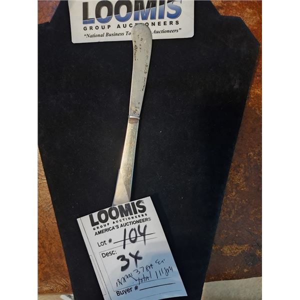 INTERNTATIONAL SILVER BUTTER KNIVES  (PART OF THE MASTER SET ) SOLD INDIVIDUALLY