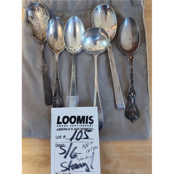 S/6 STERLING ANTIQUE SPOONS
