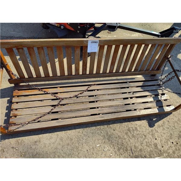 Oak porch swing w chains