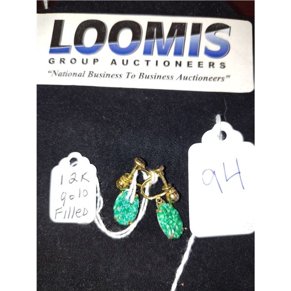 12K GOLD FILLED EARRINGS WITH GEM STONES