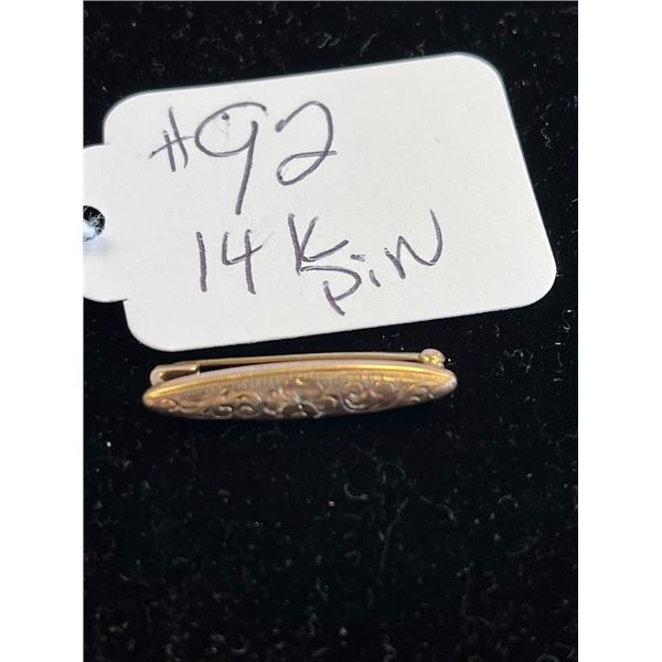 ANTIQUE 14K GOLD PIN