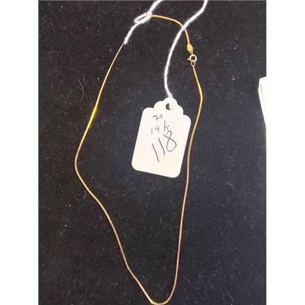 14 INCH / 14K GOLD CHAIN NECKLACE