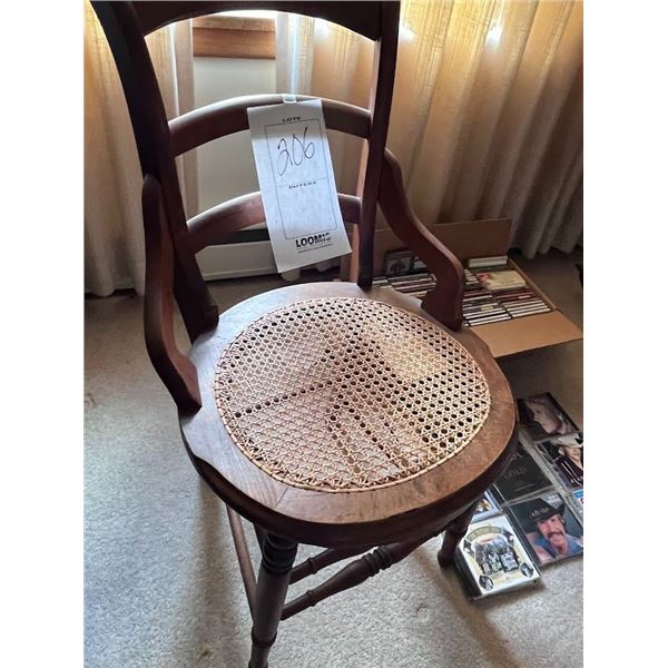 ANTIQUE CANE BOTTOM/BACK CHAIR (MATCHES 205)