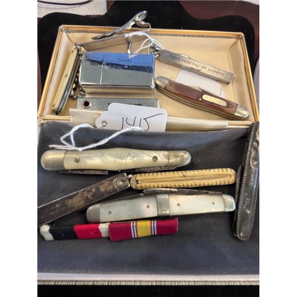 Pocket knife Collection and other items