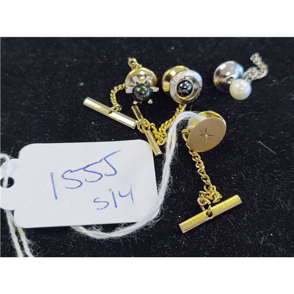 S/4 Tie Tacks / 1 Stamped 14