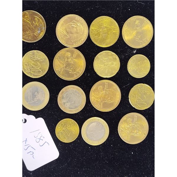 Bundle of 15 Gold Colored Coins