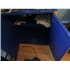 Image 2 : VINTAGE BLUE BEDROOM FURNITURE WITH BRASS TRIM : BOOK UNIT