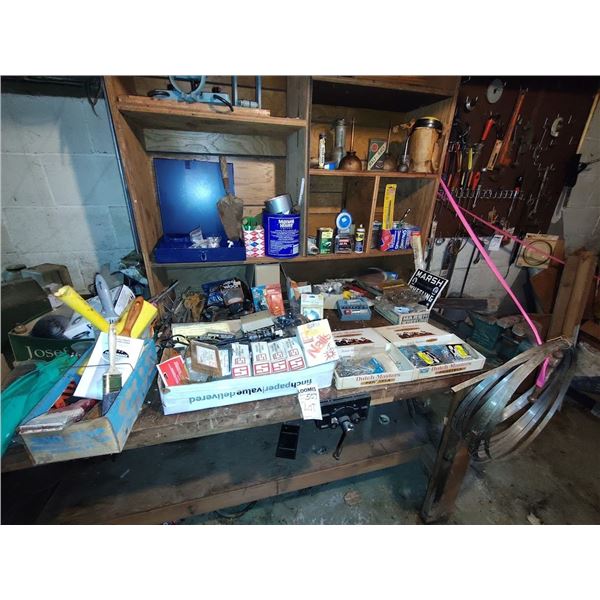 HUGE WORK BENCH TOOLS & HARDWARE BUNDLE LOT
