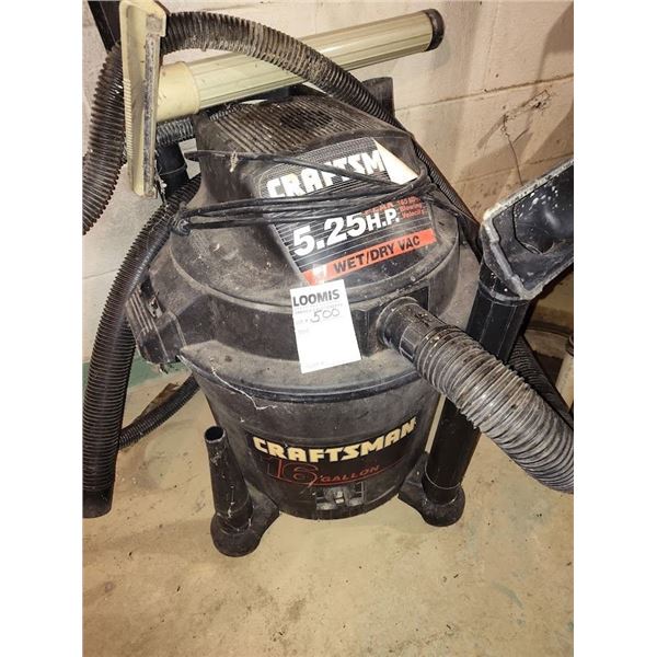 5.25 HP CRAFTSMAN SHOP VAC (RUNS)