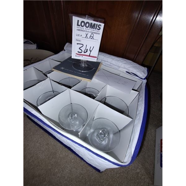 S/12 STUBEN GLASS STEMWARE GLASSES