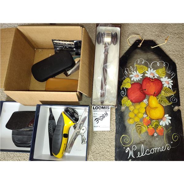 ASST BUNDLE OF MANS ITEMS & SLATE ART