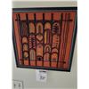 Image 1 : TURN OF THE CENTURY FRAMED FABRIC /STRING ART
