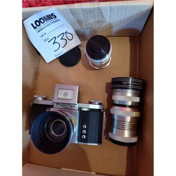 VINTAGE PRAKTIFLEX  W EXTRA LENSES / VERY GOOD CONDTION