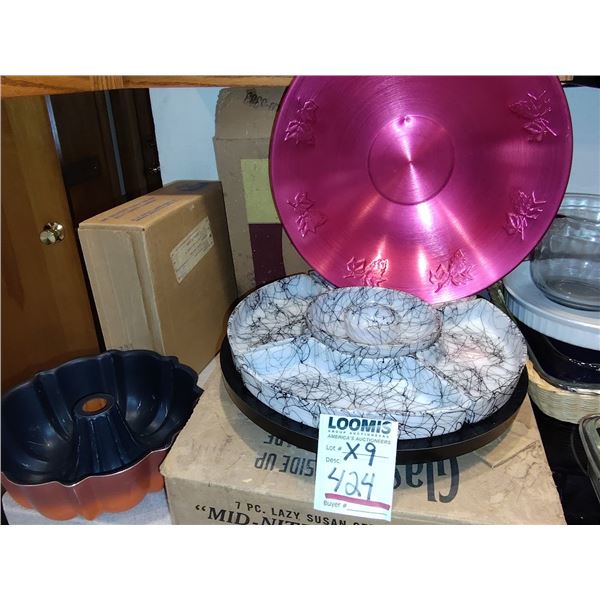 1950s MID-NITE MAGIC (IN THE BOX) AND VINTAGE ALUM PARTY BOWL (BOTH LIKE NEW)