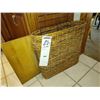 Image 1 : FLOOR WICKER BASKET & CUTTING BOARD