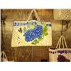 Image 2 : S/4  VINTAGE RATTAN BASKET W ATTACHED FRUIT