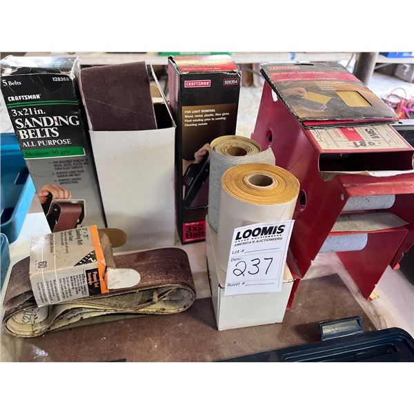 BUNDLE OF MOSTLY NEW SANDPAPER STOCK