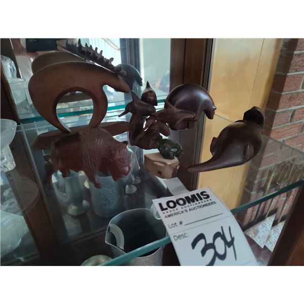 VINTAGE WOOD WILDLIFE FIGURES