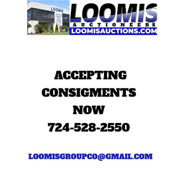 ACCEPTING GENERAL CONSIGNMENTS NOW / SELLERS FEES /TARIFFS