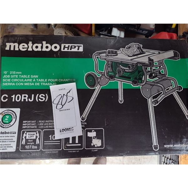 NEW METABO HPT 10" JOB SITE TABLESAW