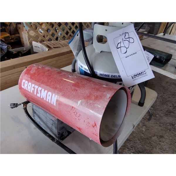 CRAFTSMAN HEATER UNIT WITH PROPANE TANK (IN GOOD CONDITION)