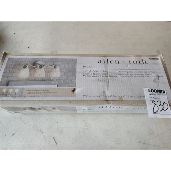 New Allen & Roth Bathroom Lighting Unit / New In The Box