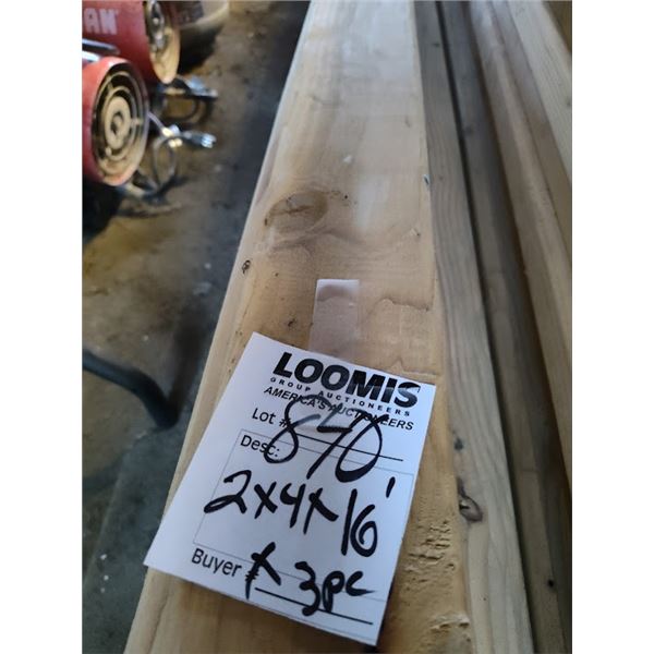 2" X 4" X 16FT MEW LUMBER STOCK X 4 PCS STORED INDDORS