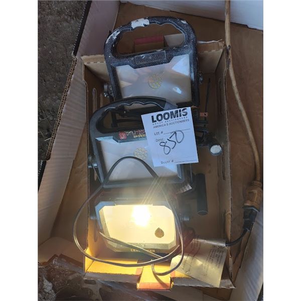 SET OF 3 LED PORTABLE SHOP LIGHTS (ALL WORK)