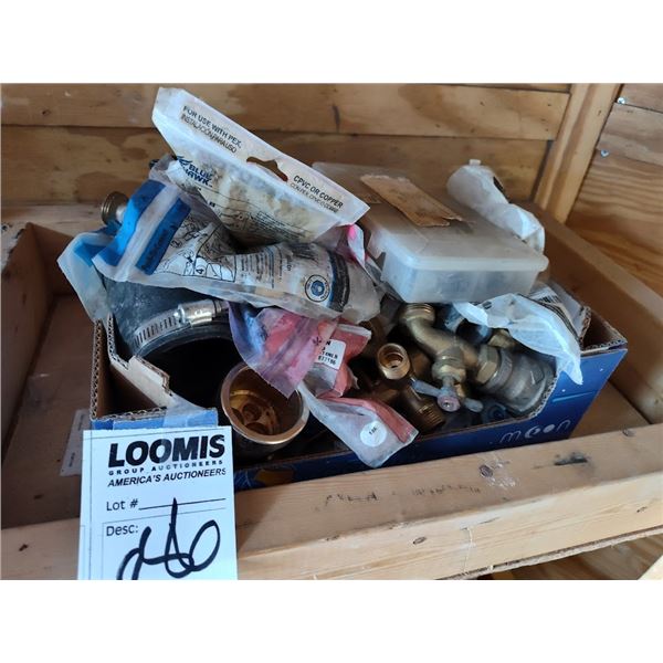 LOT OF MOSTLY NEW BRASS AND OTHER FITTINGS