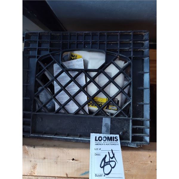 CRATE OF NEW ELECTRICAL PLATES AND OTHERS