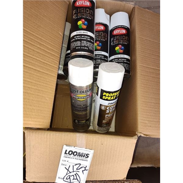 12 CANS OF NEW WHITE PAINT