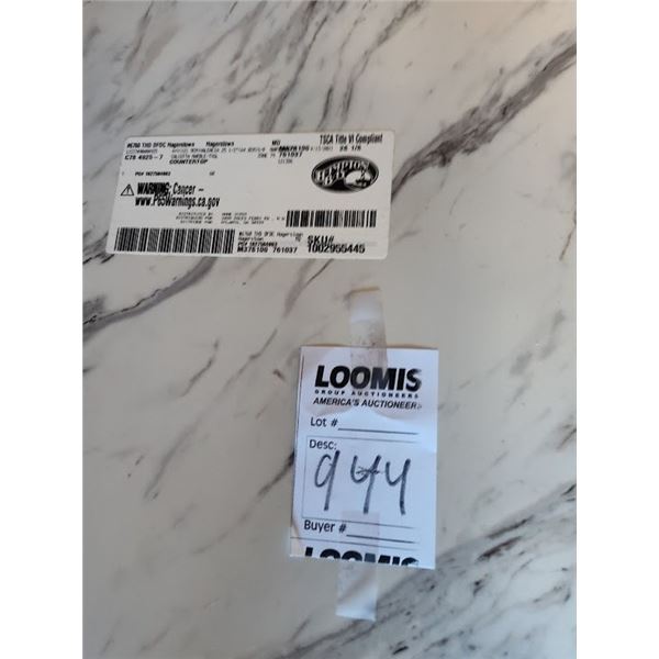 NEW COUNTER TOP WHITE MARBLE APPROX. 24" BY 48"