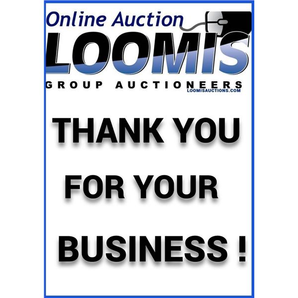 THANK YOU FOR YOUR BUSINESS