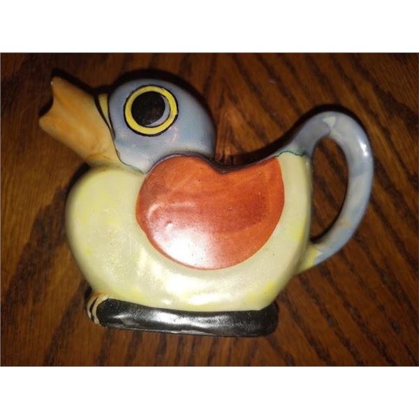 ANTIQUE HAND PAINTED DUCK CREAMER (RARE)