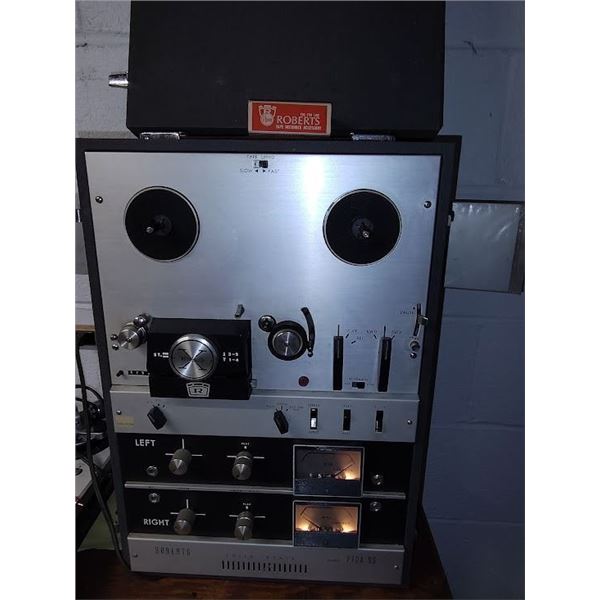 ROBERTS 770X55 REEL TO REEL TAPE RECORDER WITH CASE IN VERY GOOD CONDITION