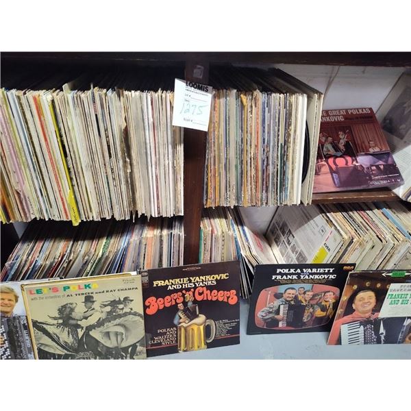 JOE GODINA PERSONAL HUGE COLLECTION OF MOSTLY POLKA ALBUMS APPROX. 1275 ALBUMS