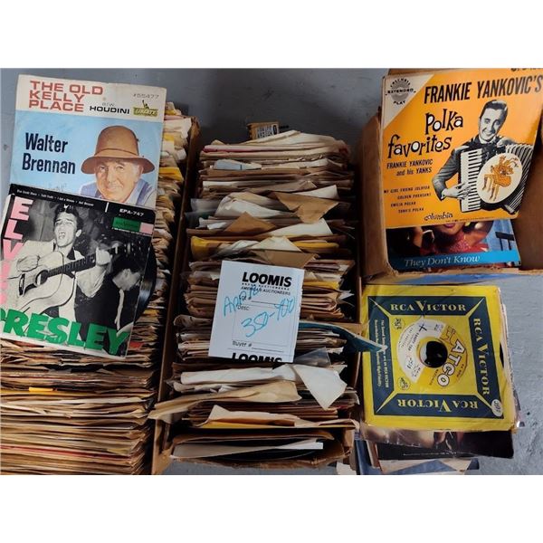 JOE GODINA OUTSTANDING COLLECTION OF 45'S RECORDERS RANDOM SAMPLE OF CLLECTION SHOWN