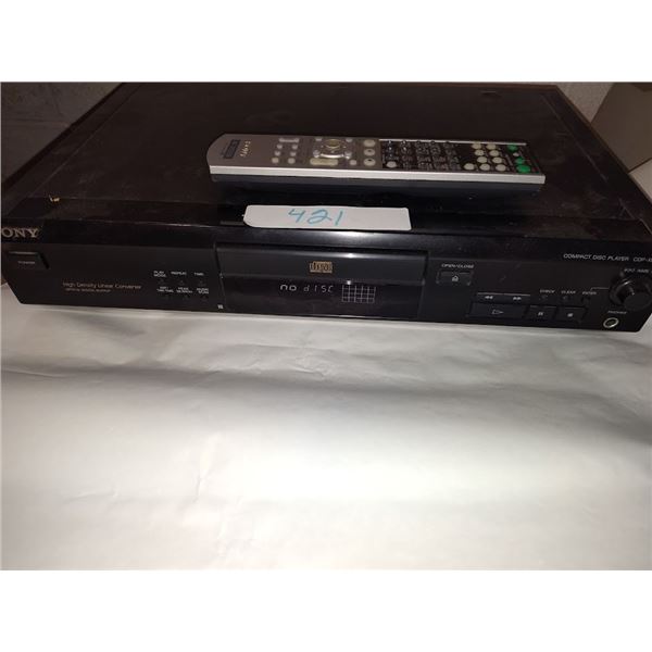 SONY COMPACT DISK PLAYER TURNS UP HIGH DENSITY LINEAR CONVERTER
