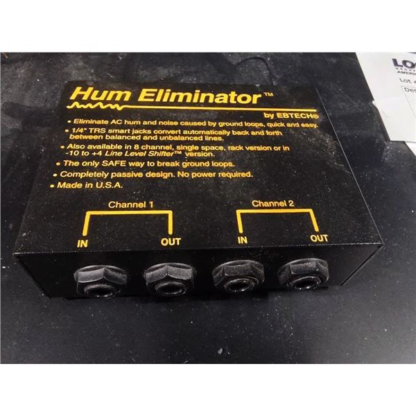 EBTECH HUM ELIMINATOR LOOKS NEW
