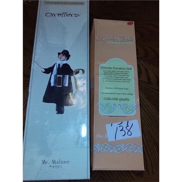 SET OF 2 COLLECTIBLE PORCELAIN DOLLS/ PRINCESS DIANA AND MR. MALONE