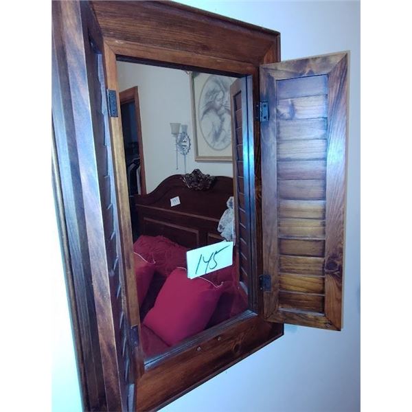 WOOD COUNTRY SHUTTER WINDOW MIRRORS