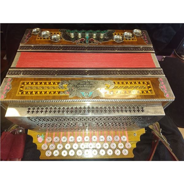 Vintage diatonic button accordion (Steirische Harmonika)