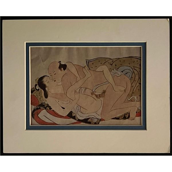 Vintage Nude Art Print Matted